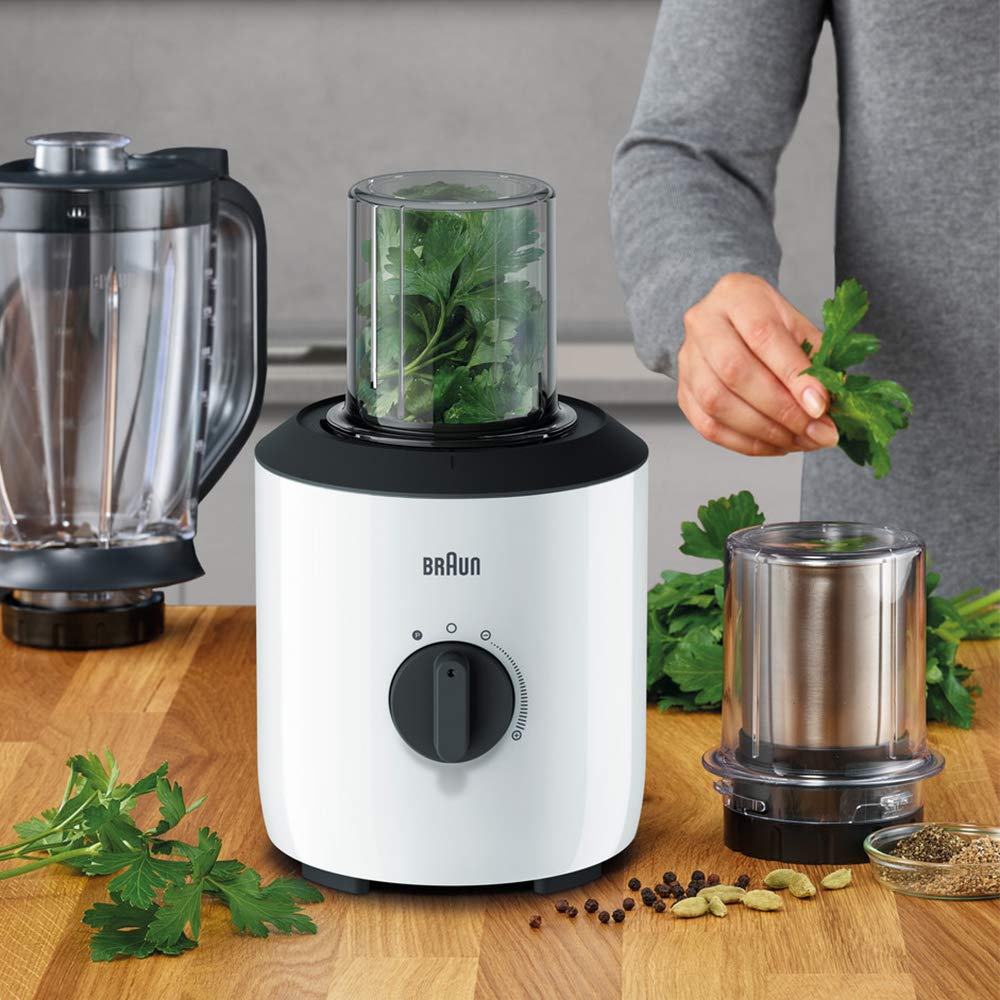 Braun Powerblend Jug Blender, 800W, 1.5L blender, TriAction Technology, Variable speed and Pulse function, Silent blending, chopper & grinder خلاط باور بلند بوعاء من براون Braun Powerblend Jug Blender, 800W, 1.5L blender, TriAction Technology, Variable speed and Pulse function, Silent blending, chopper & grinder خلاط باور بلند بوعاء من براون